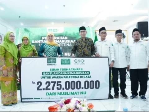 Muslimat NU Kembali Salurkan Donasi untuk Palestina 2 Miliar Rupiah Melalui LAZISNU