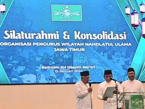 Di Kantor PWNU Jatim, Gus Yahya Ingatkan Peran NU sebagai Pemangku Kewenangan Keagamaan
