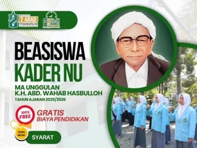 MA Unggulan KH Wahab Hasbulloh Luncurkan Beasiswa untuk 60 Kader NU dari Luar Jawa