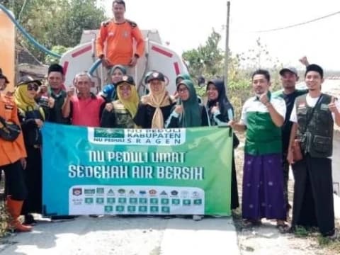 Kekeringan di Sragen, NU Peduli Salurkan 80 Ribu Liter Air Bersih untuk Warga di 6 Kecamatan