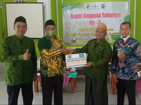 20 Persen SHU BMTNU Pringsewu Diserahkan kepada NU