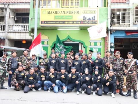 25 Diaspora Indonesia di Taiwan Ikuti Diklatasar Banser di Masjid Guangyin