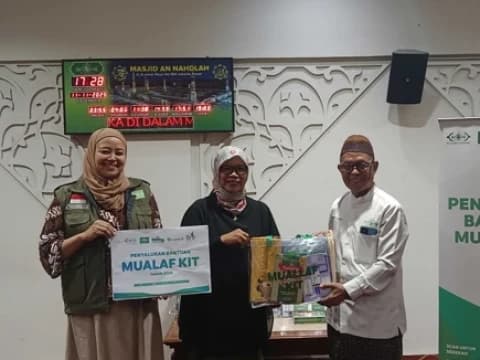 LAZISNU Salurkan Bantuan Perlengkapan Ibadah untuk Mualaf melalui DKM Masjid An-Nahdlah