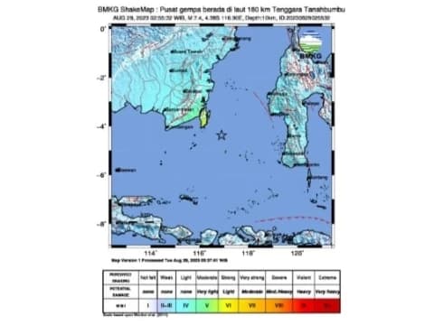 Gempa Magnitudo 7,4 Guncang Tanah Bumbu Kalsel, Getaran Dirasakan hingga Bantul