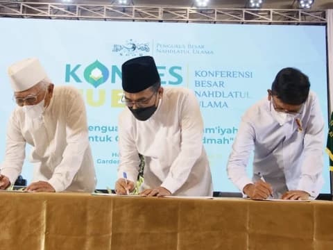 Gus Yahya dan Gus Mus Teken Kerja Sama, Gelar Konferensi Internasional pada 100 Tahun NU​​​​​​​