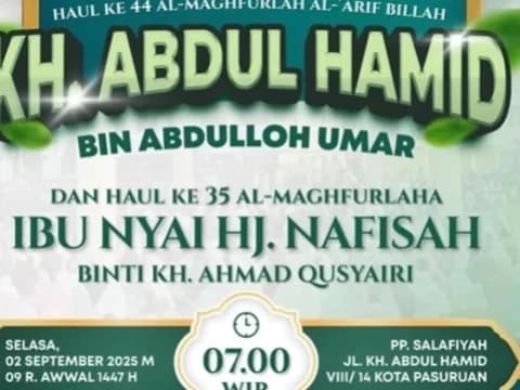 Haul Ke-44 KH Abdul Hamid Pasuruan, Ini Rangkaian Acaranya