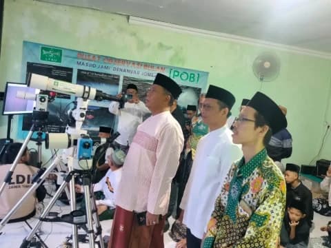 Rukyatul Hilal 1 Syawal 1445 H di Jombang Tak Terlihat, Tertutup Mendung