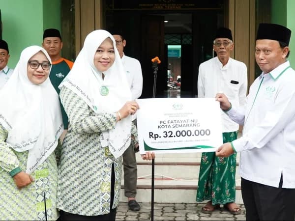 Dukung NU Peduli Kemanusiaan Jateng ke Aceh, Fatayat NU Kota Semarang Titip Donasi Rp32 Juta