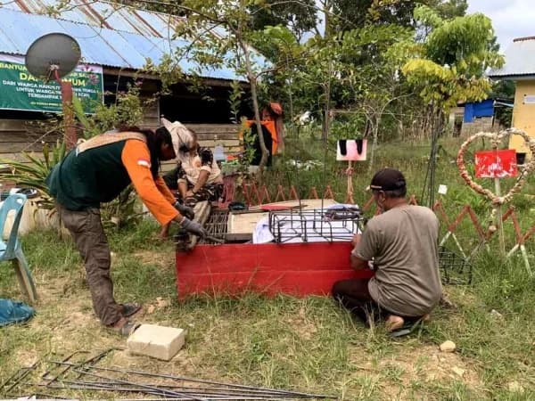 Relawan NU Peduli Bangun MCK dan Fondasi Majelis Taklim di Aceh Timur