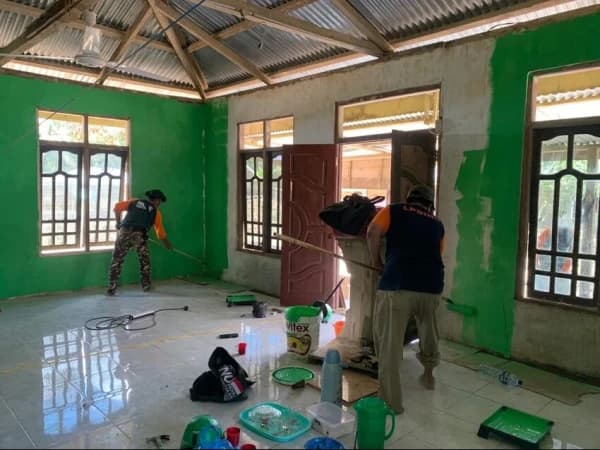 Gotong Royong Relawan NU Pulihkan Mushala dan Harapan Warga Aceh Timur