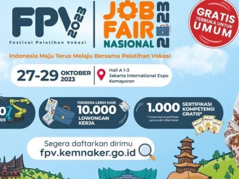 10 Ribu Lowongan Kerja Tersedia dalam Bursa Kerja Nasional 27-29 Oktober di JIExpo Kemayoran