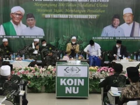 Rais Aam PBNU Luncurkan Kotak Infak dan Website NU Lombok Barat