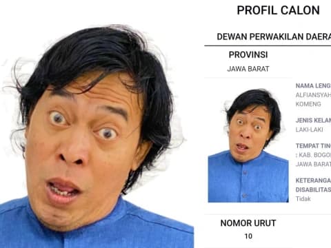 Lihat Foto Lucu Komeng di Surat Suara DPD RI, Warganet Auto Coblos 