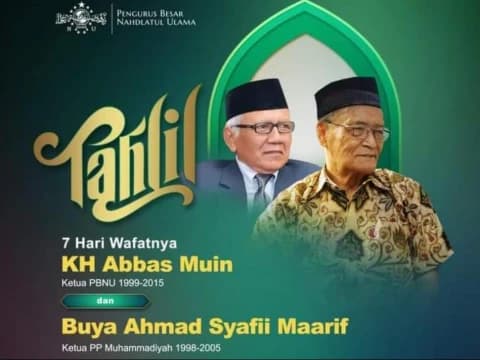 PBNU Gelar Tahlil 7 Hari Wafatnya Buya Syafii dan Kiai Abbas Muin