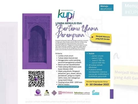 KUPI Gelar Lomba Menulis Esai Berhadiah Jutaan Rupiah, Ini Ketentuannya