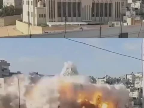 Masjid Khalid bin Walid di Gaza Luluh Lantak Dihantam Rudal Israel