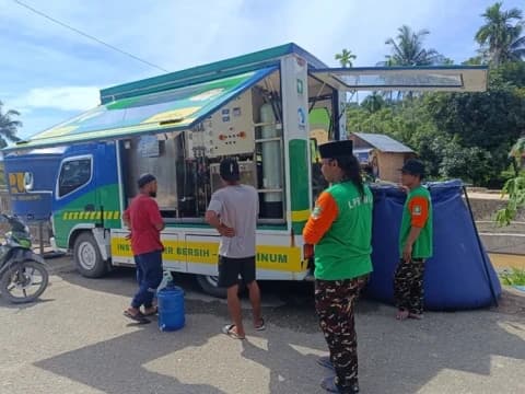 PCNU Langsa Salurkan Tangki Air Bersih untuk Penyintas Banjir Aceh Tamiang