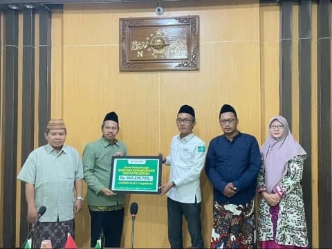 NU Care-LAZISNU se-DIY Himpun Rp645 Juta Bantuan Kemanusiaan untuk Palestina