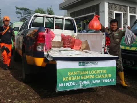 Sepekan Pascagempa Cianjur, NU Peduli Dibantu 270 Relawan Salurkan 10 Ton Beras
