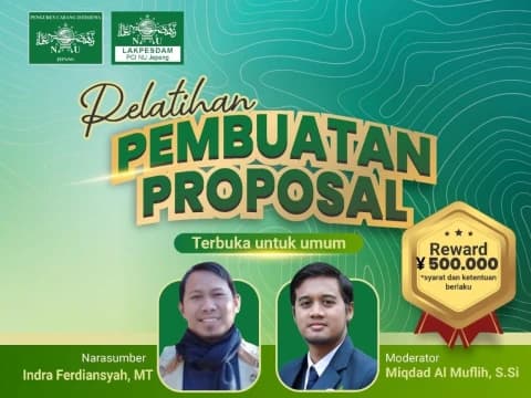 Lakpesdam PCINU Jepang Gelar Pelatihan dan Lomba Membuat Proposal, Berhadiah Rp53 Juta