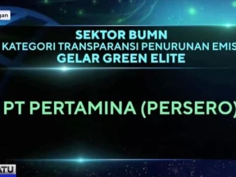 Pertamina Raih 3 Penghargaan Emisi Transparansi Korporasi 2022