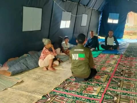Masa Tanggap Darurat Bencana Gempa Sumedang, LPBINU dan Banser Turun ke Lapangan