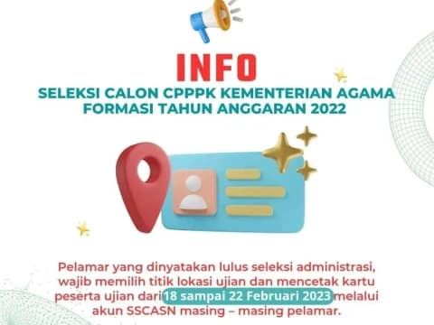 Lolos Administrasi, Calon PPPK Kemenag Segera Pilih Lokasi dan Cetak Kartu Ujian