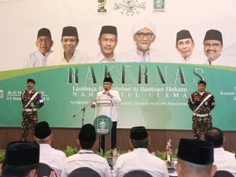Buka Rakernas LPBHNU, Gus Yahya Jelaskan Taati UU Negara adalah Kewajiban Syariat