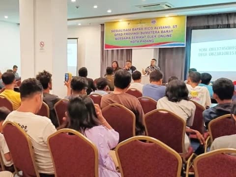 Sarbumusi dan DPRD Sumbar Serap Aspirasi Ojek Online, Bahas Pentingnya BPJS Ketenagakerjaan