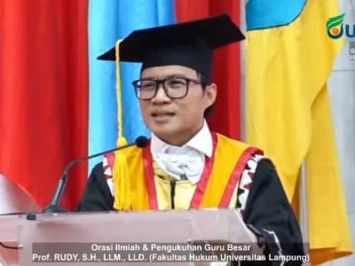 Kader Muda NU Lampung Ini Jadi Profesor Ilmu Hukum Termuda di Unila