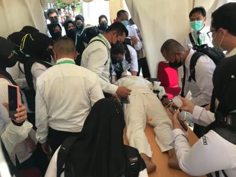 Simulasi Layanan Haji: dari Kedatangan hingga Pemulangan, Termasuk Layanan Jamaah Sakit