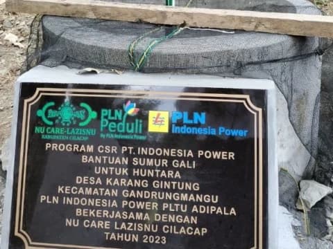 LAZISNU Cilacap Bangun Sumur Gali Penuhi Kebutuhan Air Penghuni Huntara Dampak Tanah Bergerak