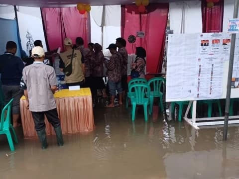 34 TPS di DKI Jakarta Terendam Banjir di Hari Pencoblosan Pemilu 2024