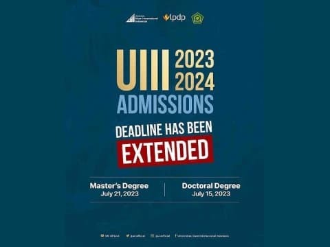 Pendaftaran Program Magister dan Doktoral UIII Diperpanjang Sampai 21 Juli 2023