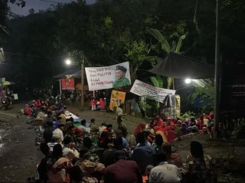 Menolak Lupa Tragedi di Wadas, Warga Gelar Mujahadah dan Buka Bersama