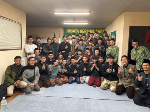 Wujudkan Pemilu 2024 Damai, Warga NU Niigata dan PPLN Tokyo Jepang Gelar Shalawat Bersama