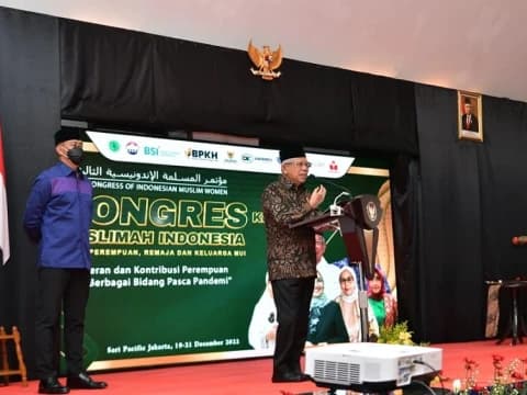 Hadiri Kongres Muslimah Indonesia, Wapres Minta Kampanyekan Larangan Pernikahan Dini