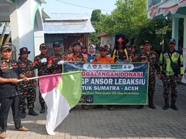 Bantu Warga Aceh-Sumatra, GP Ansor Lebaksiu Tegal Aksi Galang Donasi dengan Cara Kreatif