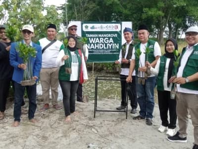 Shodaqoh Oksigen, NU Care-LAZISNU Lampung Tanam Mangrove di Tridarmayoga