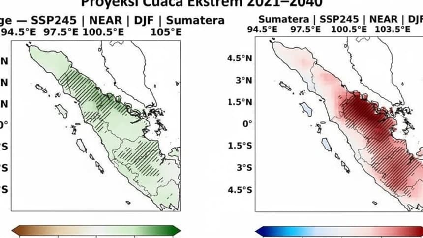 BRIN Sebut Sumatra Jadi Wilayah Paling Rentan Cuaca Ekstrem akibat Perubahan Iklim