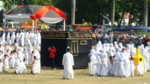 Ribuan Murid Raudlatul Athfal di Bondowoso Ikuti Manasik Haji