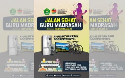 Sambut Hari Guru, Kemenag Gelar Jalan Sehat Bersama Ribuan Guru Madrasah