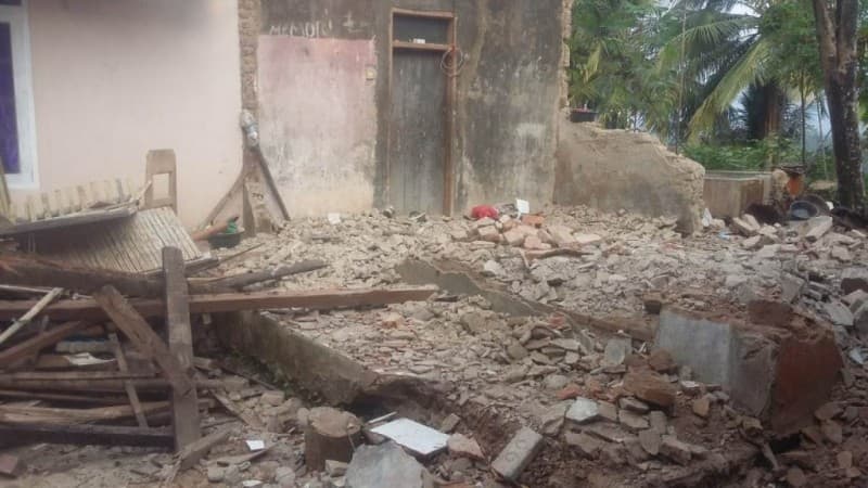 Pesantren di Mandalawangi Hancur Akibat Gempa Banten