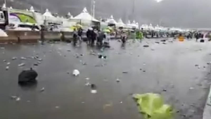 Kondisi Mina setelah Diguyur Hujan Lebat