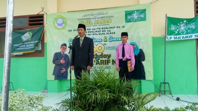 Madrasah di Bojonegoro Kompak Gelar Upacara Harlah Ke-90 Ma’arif NU