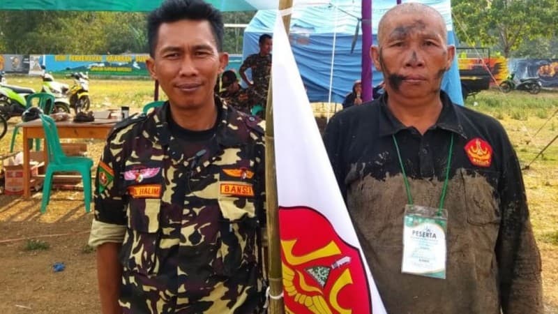 Pria 64 Tahun Semangat Ikuti Diklatsar Banser Tanggamus