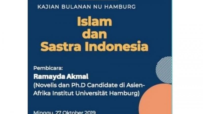 Kajian Bulanan PCINU Jerman Angkat Tema ‘Islam dan Sastra Indonesia’
