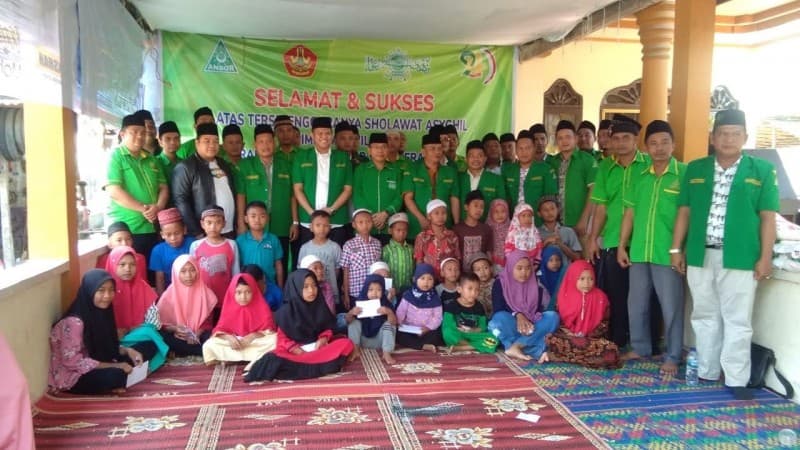 Shalawat Asyghil dan Santunan Warnai Harlah NU Ke-94 Ansor Sumut