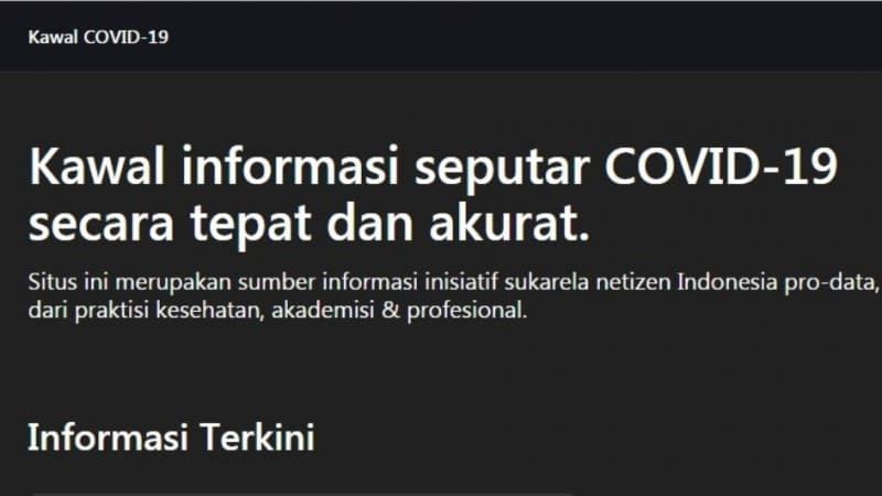 Luncurkan KawalCOVID19.id, Komunitas KawalPemilu Urai Informasi Corona