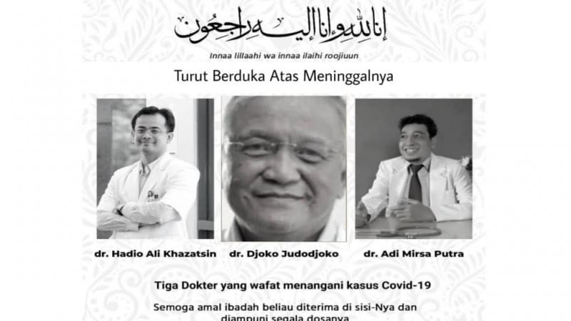 Satgas NU Peduli Covid-19 Ikut Berduka atas Wafatnya 3 Dokter